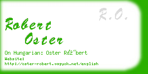 robert oster business card